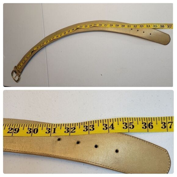 Sharon Burch Vintage Wide Gold Belt and Oversized Buckle Vintage 80s - Picture 10 of 10